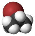 Spacefill model of 2-bromopropane