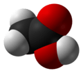 Spacefill model of acetic acid