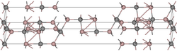 Unit cell ball and stick model of aluminium carbide