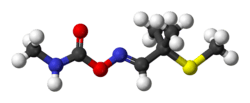 Ball-and-stick model of aldicarb