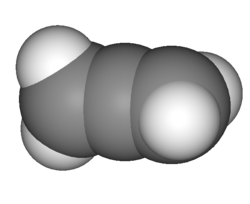 Spacefill model of propadiene