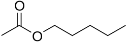 Wireframe model of amyl acetate