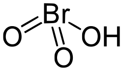 Skeletal model of bromic acid