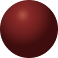 Ball-and-stick model of the bromide anion