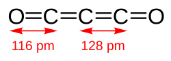 Stick model of carbon suboxide