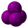 Spacefill model of carbon tetraiodide