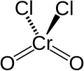 Wireframe model of chromyl chloride