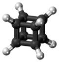 Ball-and-stick model of cubane
