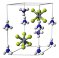 Ball-and-stick model for a unit cell.