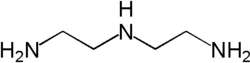 Skeletal formula of diethylenetriamine