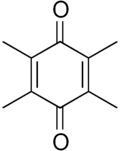Structural formula of duroquinone