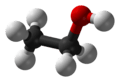 Ball-and-stick model of ethanol