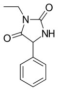 Skeletal formula of ethotoin