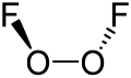 Stick model of dioxygen difluoride