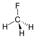 Stick model of fluoromethane