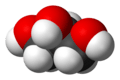 Space-filling model of glycerol