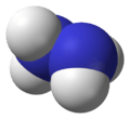 Spacefill model of hydrazine