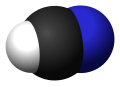 Spacefill model of hydrogen cyanide