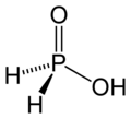 Wireframe model of hypophosphorous acid
