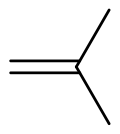 Skeletal formula of isobutylene