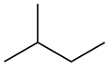 Skeletal formula of isopentane