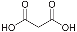 Skeletal formula of malonic acid