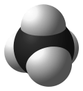 Spacefill model of methane