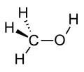 Space filling model of methanol