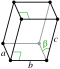 Monoclinic crystal structure for beta (β-S8): sulfur