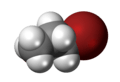 Spacefill model of 1-Bromopropane