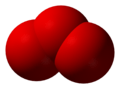 Spacefill model of ozone