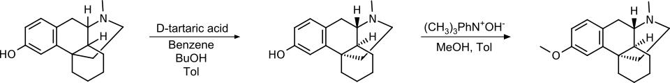 Racemate separation for synthesis of Dextromethorphan
