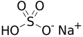 One sodium cation and one hydrogensulfate anion
