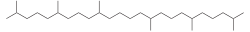 Skeletal formula of squalane