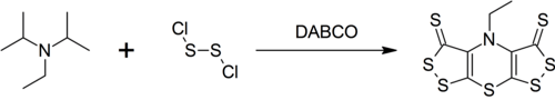 Hünig's base in the synthesis of scorpionine