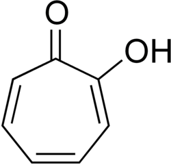 Skeletal formula of tropolone