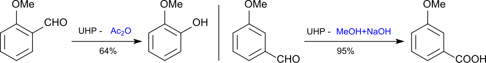 Reaktionen von Methoxyphenolen mit UHP