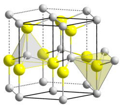 Unit cell, ball and stick model of beryllium oxide