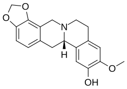 2D representation of the chemical structure of cheilanthifoline .