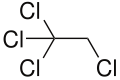Skeletal formula of 1,1,1,2-tetrachloroethane