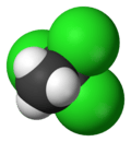 Space-filling model of 1,1,1-trichloroethane