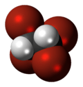 Spacefill model of tetrabromoethane