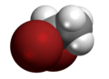 Spacefill model of 1,1-dibromoethane