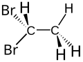 Stereo, skeletal formula of 1,1-dibromoethane with all explicit hydrogens added