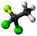 Dichlorofluoroethane molecule