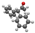 Ball-and-stick model of 1,1-diphenylacetone