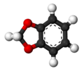 Ball and stick model of 1,3-benzodioxole