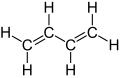 Full structural formula of 1,3-butadiene