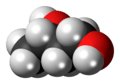 Spacefill model of 1,3-butanediol (S)