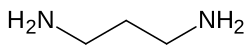 2D representation of the chemical structure of 1,3-Diaminopropane.